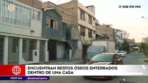 Hallan restos óseos enterrados en casa de Comas. Foto y video: América Noticias