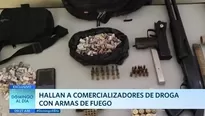 Hallan a comercializadores de droga con armas de fuego