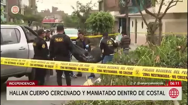 Independencia: hallan cuerpo maniatado dentro de un costal / América Noticias