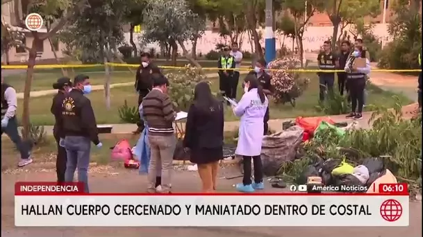 Encuentran cuerpo cercenado dentro de costal en parque de Independencia/ América Noticias