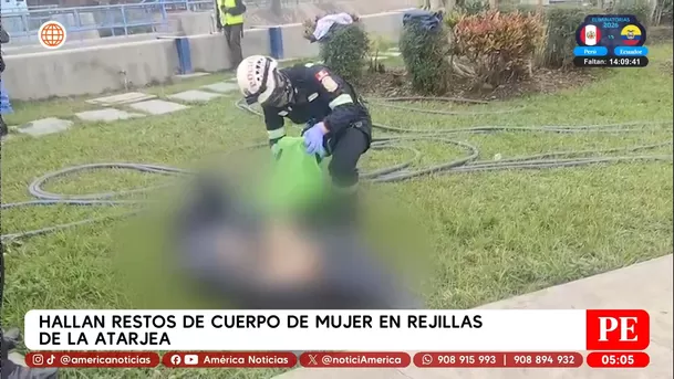 Hallan restos de cuerpo de mujer en rejillas de la atarjea en El Agustino. Foto: América Noticias Hallan restos de cuerpo de mujer en rejillas de la atarjea en El Agustino. Foto: América Noticias