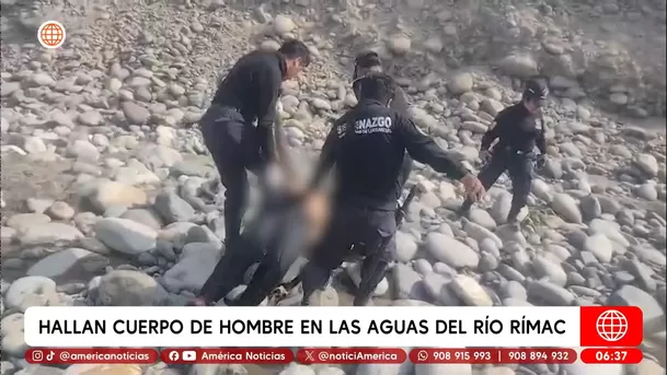Hallan cuerpo de hombre en las aguas del río Rímac en Chosica. Foto: América Noticias