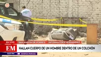 Hallan cuerpo de un hombre dentro de un colchón en San Martín de Porres. Foto y video: América Noticias