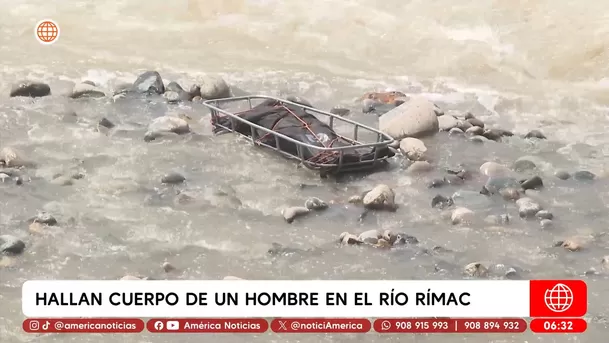 Hallan cuerpo de un hombre en el río Rímac. Foto: América Noticias Hallan cuerpo de un hombre en el río Rímac. Foto: América Noticias
