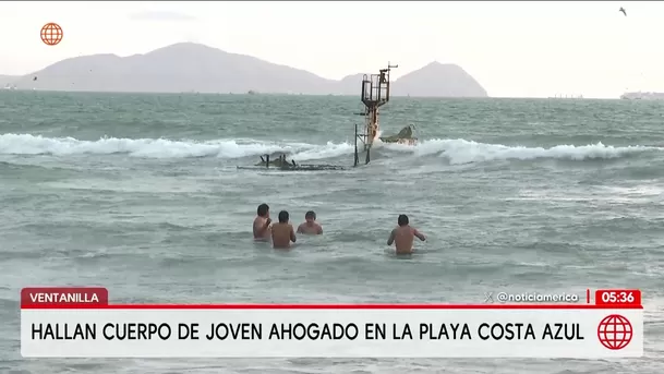 Hallan cuerpo de joven ahogado en playa Costa Azul de Ventanilla. Foto: América Noticias Hallan cuerpo de joven ahogado en playa Costa Azul de Ventanilla. Foto: América Noticias