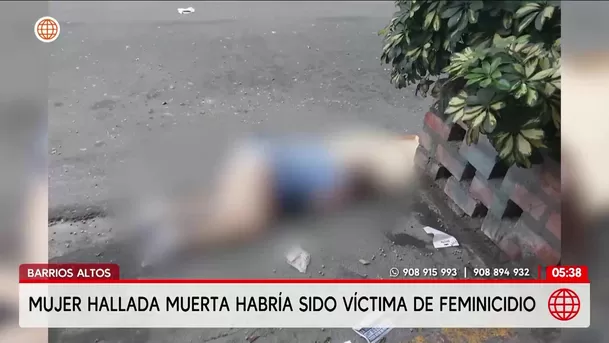 Hallan cuerpo de mujer en una calle de Barrios Altos. Foto: América Noticias Hallan cuerpo de mujer en una calle de Barrios Altos. Foto: América Noticias