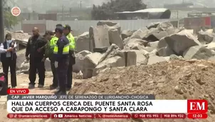 Hallan dos cuerpos maniatados cerca de puente en Lurigancho-Chosica. Foto y video: América Noticias