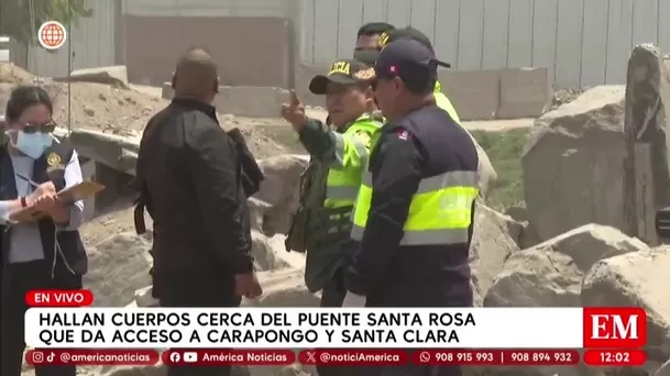 Hallan dos cuerpos maniatados cerca de puente en Lurigancho-Chosica. Foto: América Noticias