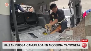 Hallan droga camuflada en moderna camioneta. Foto y video: Unidad de Investigación