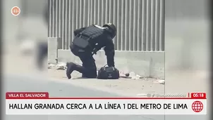 Hallan granada de guerra operativa cerca de la Línea 1 del Metro de Lima en Villa El Salvador. Foto y video: América Noticias