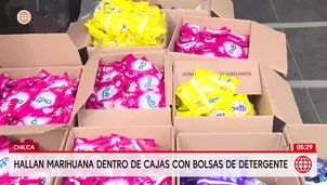 Hallan una tonelada y media de marihuana tipo creepy oculta en bolsas de detergente en Chilca. Foto y video: América Noticias