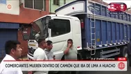 Hallan muertas a mujeres comerciantes dentro de camión en Huacho