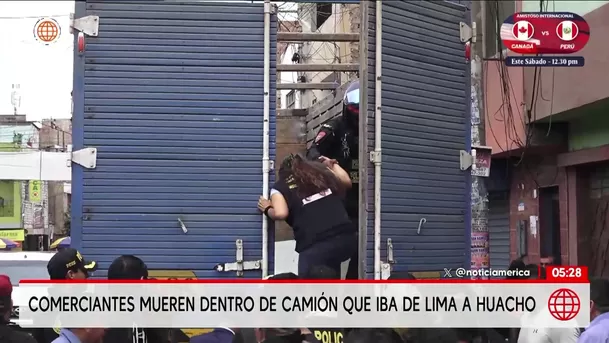 Hallan muertas a dos mujeres comerciantes dentro de un camión en Huacho. Foto: América Noticias