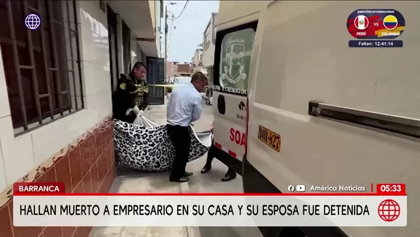 Hallan muerto a empresario en Barranca y detienen a su esposa. Foto: América Noticias Hallan muerto a empresario en Barranca y detienen a su esposa. Foto: América Noticias
