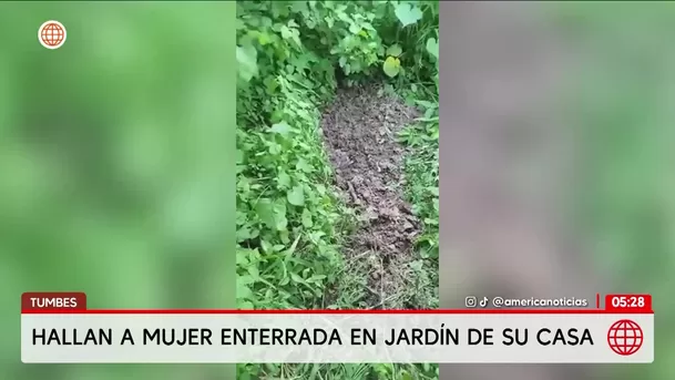 Hallan a mujer enterrada en su casa en Tumbes. Foto: América Noticias