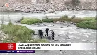 Hallan restos óseos de un hombre en el río Rímac