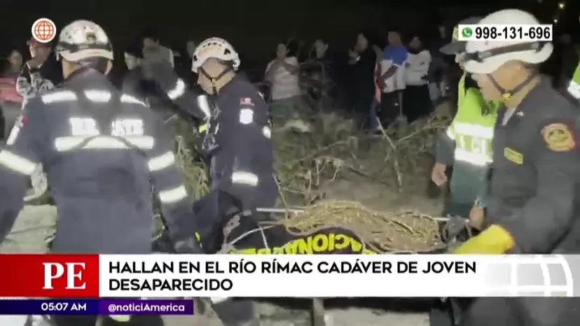 Hallan en el río Rímac cadáver de joven reportado como desaparecido en Chaclacayo