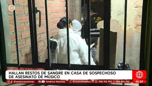 Hallan restos de sangre en casa de sospechoso de asesinato de músico en San Juan de Lurigancho. Foto: América Noticias Hallan restos de sangre en casa de sospechoso de asesinato de músico en San Juan de Lurigancho. Foto: América Noticias