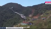 Helicóptero de la PNP realiza impactante aterrizaje. Foto y video: Canal N