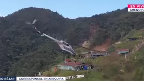 Helicóptero de la PNP realiza impactante aterrizaje. Foto y video: Canal N