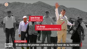 Jaime Arroyo Sánchez, hermano del premier Luis Arroyo, fue contratado por S/ 6,000 en el IPD sin experiencia previa en el sector público. Video: Cuarto Poder