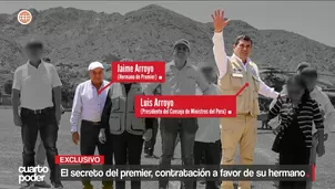 Jaime Arroyo Sánchez, hermano del premier Luis Arroyo, fue contratado por S/ 6,000 en el IPD sin experiencia previa en el sector público. Video: Cuarto Poder