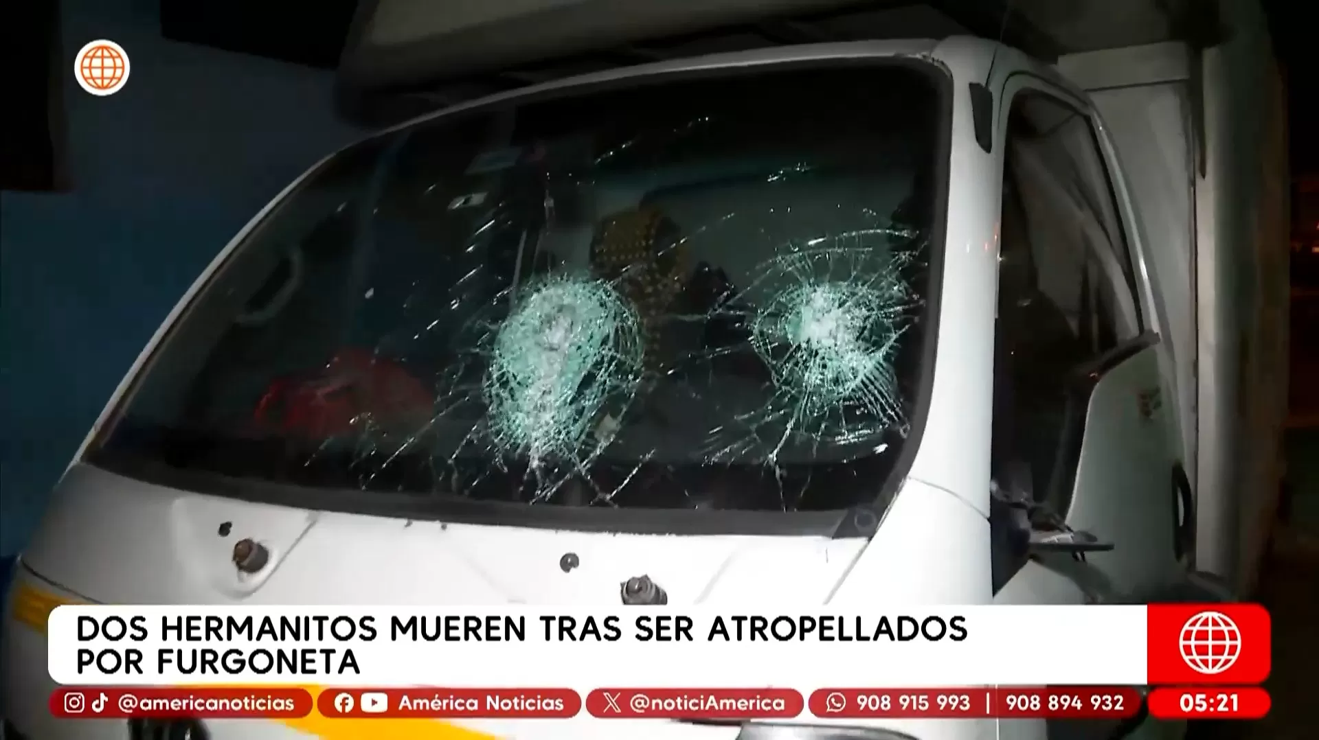 Dos hermanitos mueren tras ser atropellados por furgoneta en el Rímac. Foto: América Noticias Dos hermanitos mueren tras ser atropellados por furgoneta en el Rímac. Foto: América Noticias