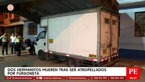 Dos hermanitos mueren tras ser atropellados por furgoneta en el Rímac. Foto y video: América Noticias