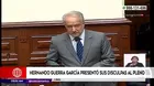 Hernando Guerra García presentó sus disculpas ante el Pleno del Congreso