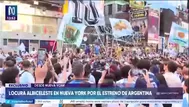 Locura albiceleste en Nueva York por el estreno de Argentina