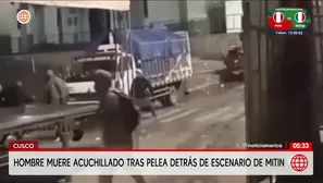 Hombre de 27 años muere tras ser acuchillado tras mitin en Cusco. Foto y video: América Noticias