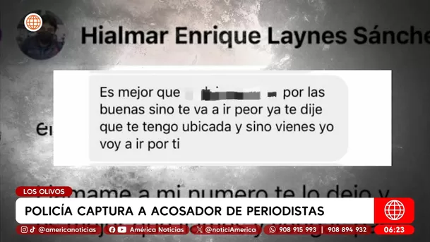 Policía captura a acosador de periodistas en Los Olivos. Foto: América Noticias