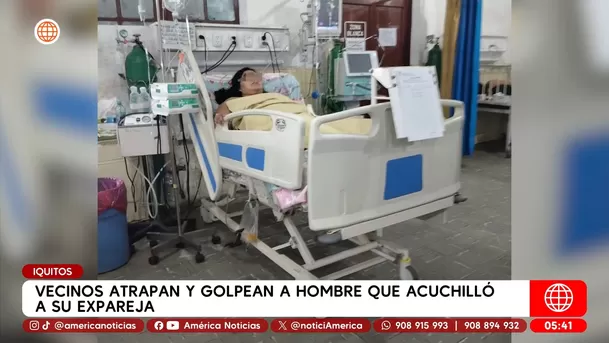 Vecinos atrapan y golpean a hombre que acuchilló a su expareja en Iquitos. Foto: América Noticias