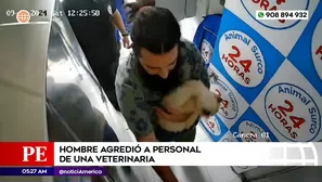 Hombre agredió a personal de una veterinaria en Surco. Foto y video: América Noticias