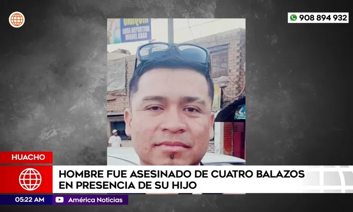 Huacho: Hombre asesinado a balazos en presencia de su hijo