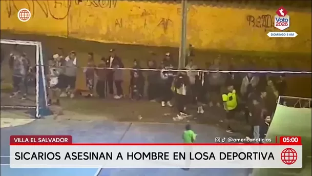 Hombre es asesinado en losa deportiva de Villa El Salvador. Foto: América Noticias