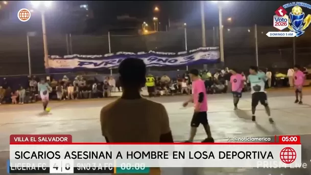 Hombre es asesinado en losa deportiva de Villa El Salvador. Foto: América Noticias