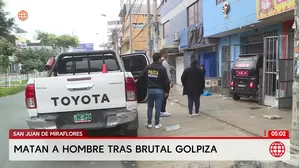 Hombre asesinado tras recibir una fuerte golpiza en San Juan de Miraflores. Foto y video: América Noticias