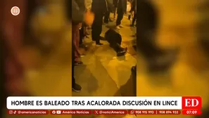 Hombre es baleado tras discusión en plena calle en Lince. Foto y video: América TV