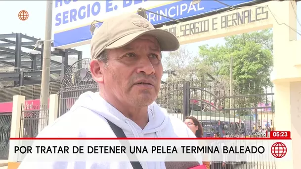 Hombre es baleado tras intentar evitar una pelea en Comas. Foto: América Noticias Hombre es baleado tras intentar evitar una pelea en Comas. Foto: América Noticias
