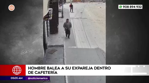 Hombre baleó a su expareja en una cafetería de Ate. Foto: América Noticias