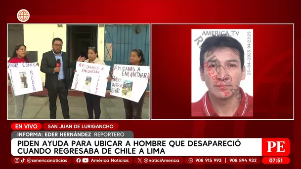 Hombre desapareció cuando regresaba de Chile a Lima. Foto: América Noticias Hombre desapareció cuando regresaba de Chile a Lima. Foto: América Noticias