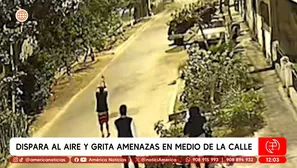 Sujeto disparó al aire y lanzó amenazas en una calle de SMP. Foto y video: Canal N