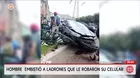 Hombre embiste a ladrones que le robaron su celular en Los Olivos
