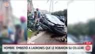 Hombre embiste a ladrones que le robaron su celular en Los Olivos