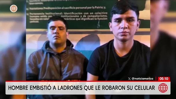 Hombre embiste a ladrones que le robaron su celular en Los Olivos. Foto: América Noticias