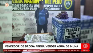 Vendedor de droga fingía vender agua de muña en San Juan de Lurigancho. Foto y video: América Noticias