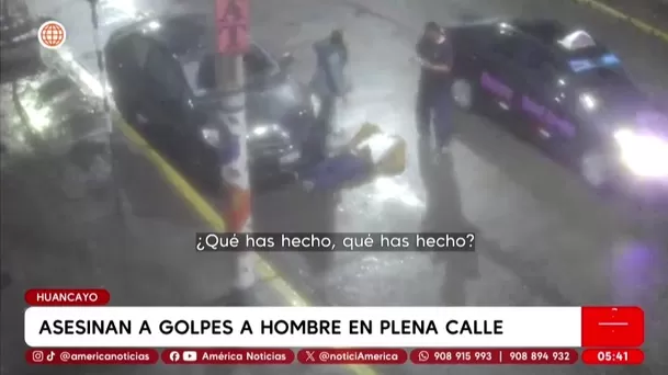 Hombre fue asesinado a golpes en plena calle del centro de Huancayo. Foto: América Noticias Hombre fue asesinado a golpes en plena calle del centro de Huancayo. Foto: América Noticias