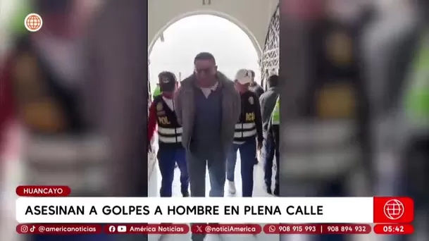 Hombre fue asesinado a golpes en plena calle del centro de Huancayo. Foto: América Noticias Hombre fue asesinado a golpes en plena calle del centro de Huancayo. Foto: América Noticias