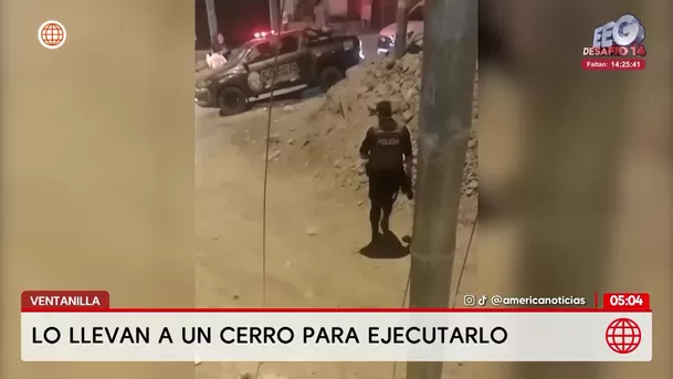 Hombre fue ejecutado en un cerro de Ventanilla. Foto: América Noticias Hombre fue ejecutado en un cerro de Ventanilla. Foto: América Noticias